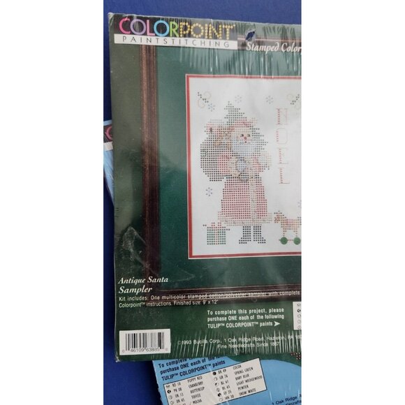 Bucilla Cross Stitch 4 Kits ColorPoint Christmas Pattern Stocking Santa Sampler - Picture 3 of 14